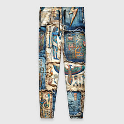 Женские брюки Пэчворк из Египетских мотивов