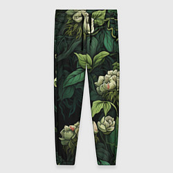 Женские брюки Черепа в поле цветов