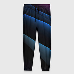 Женские брюки Синий стильный абстрактный геометрический стиль на