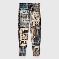 Брюки женские Пэчворк джинсы из Парижа, цвет: 3D-принт