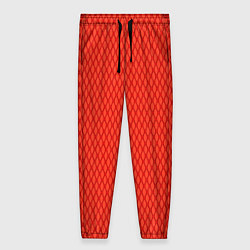 Женские брюки Сочный красный паттерн сетка