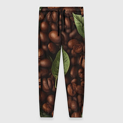 Женские брюки Кофейные зёрна с листьями