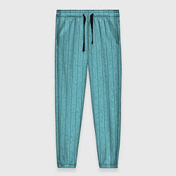 Женские брюки Бирюзовый текстурированный в полоску