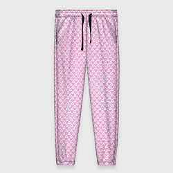 Брюки женские Светлый розовый паттерн треугольнички, цвет: 3D-принт