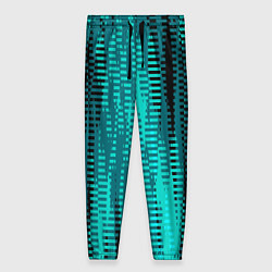 Женские брюки Бирюзовый абстрактные полосы