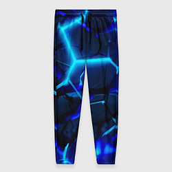 Женские брюки Яркие голубые неоновые плиты в разломе