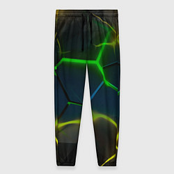 Женские брюки Неоновые яркие зеленые плиты с желтым светом