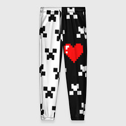 Брюки женские Minecraft pattern love, цвет: 3D-принт