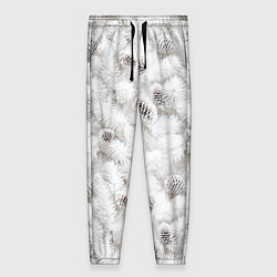 Брюки женские Ёлка с шишками в рождественский мороз, цвет: 3D-принт