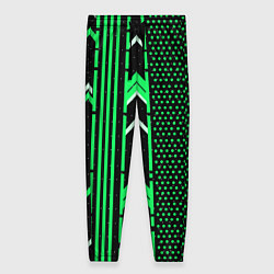 Женские брюки Зелёные обои на чёрном фоне