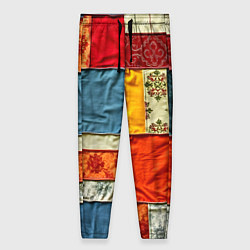 Женские брюки Пэчворк из ярких тканей