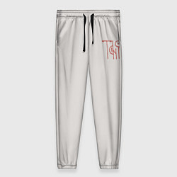 Женские брюки Вязью Татьяна - красная надпись