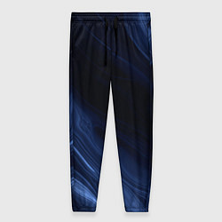 Брюки женские Тёмный синий абстракция дымчатый, цвет: 3D-принт