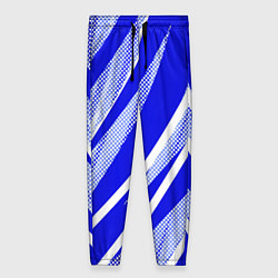 Женские брюки Абстрактный синий полосатый