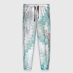Женские брюки Серо-бирюзовый абстрактный
