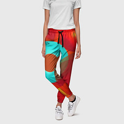 Брюки женские Оптическая абстракция с кругами, цвет: 3D-принт — фото 2