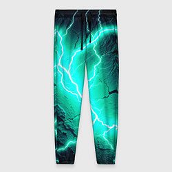 Брюки женские Color light blue black, цвет: 3D-принт