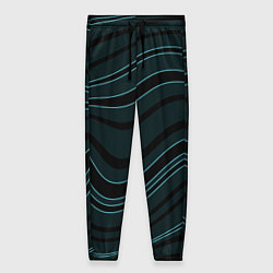 Женские брюки Тёмный синий волнистые полосы