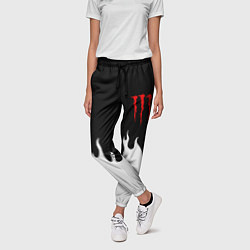 Брюки женские Monster energy red logo, цвет: 3D-принт — фото 2