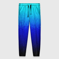 Женские брюки Градиент мозаика из голубого в чёрный