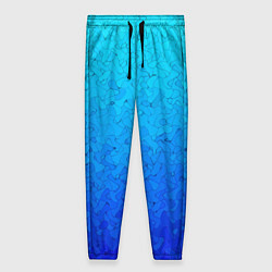 Брюки женские Голубой в синеву с узором, цвет: 3D-принт