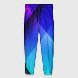 Брюки женские Color blue, цвет: 3D-принт