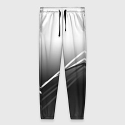 Брюки женские Градиент с полосами из белого в тёмный, цвет: 3D-принт