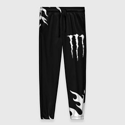Женские брюки Monster energy белый огонь