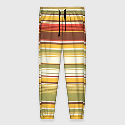 Брюки женские Горизонтальные полосы, цвет: 3D-принт