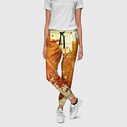 Брюки женские Абстракция - sunspot, цвет: 3D-принт — фото 2