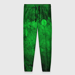 Брюки женские Абстракция - green acid stains, цвет: 3D-принт
