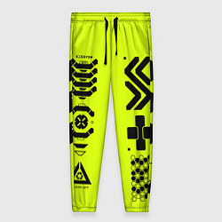 Брюки женские Кибер текстура - ядовитая, цвет: 3D-принт