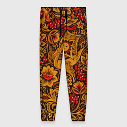 Женские брюки Летучий корабль в стиле хохломской росписи