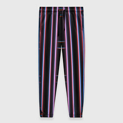Брюки женские Neon red blue black, цвет: 3D-принт