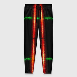 Женские брюки Color black green red lines