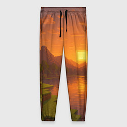 Брюки женские Закат - Minecraft, цвет: 3D-принт