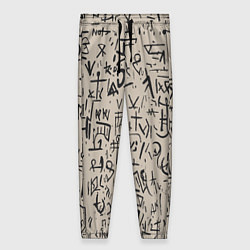 Брюки женские Иероглифы маори, цвет: 3D-принт