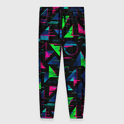 Брюки женские Геометрия глитч, цвет: 3D-принт