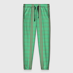 Женские брюки Color green cage brown stripes