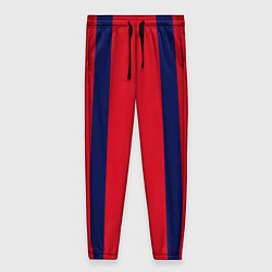 Брюки женские Color black red stripes, цвет: 3D-принт