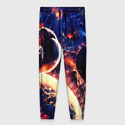 Брюки женские Фантастический космос планеты, цвет: 3D-принт