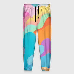Брюки женские Разноцветные красивые облака, цвет: 3D-принт