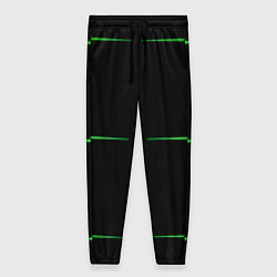 Женские брюки Color black green orange stripes