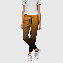 Брюки женские Orange gradient, цвет: 3D-принт — фото 2