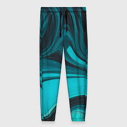 Брюки женские Мраморный малахитовый узор из изумрудных разводов, цвет: 3D-принт