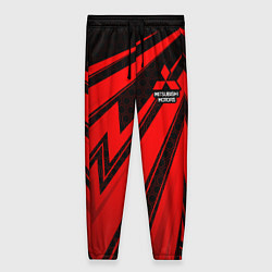 Брюки женские Митсубиси - красные молнии, цвет: 3D-принт
