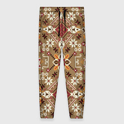 Брюки женские Традиционные славянские узоры, цвет: 3D-принт