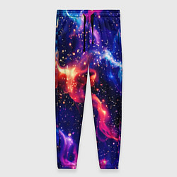 Брюки женские Волшебная космическая дымка со звёздами, цвет: 3D-принт