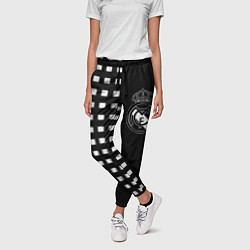 Брюки женские Real Madrid клетка, цвет: 3D-принт — фото 2