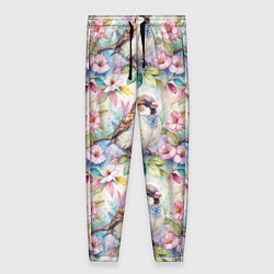 Брюки женские Воробей в ярких цветах паттерн, цвет: 3D-принт
